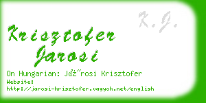 krisztofer jarosi business card